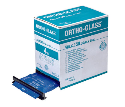 ORTHO-GLASS® Padded Precut Splint 3 X 12 Inch Fiberglass White (418811_BX)