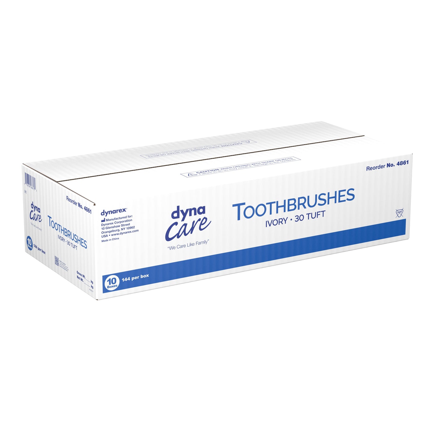 Dynarex® Toothbrush White Adult Soft (826973_EA)
