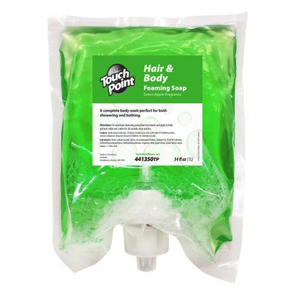 Touch Point® Hair & Body Foaming Soap, 34 fl oz, Case of 4 (HOS441350TP)
