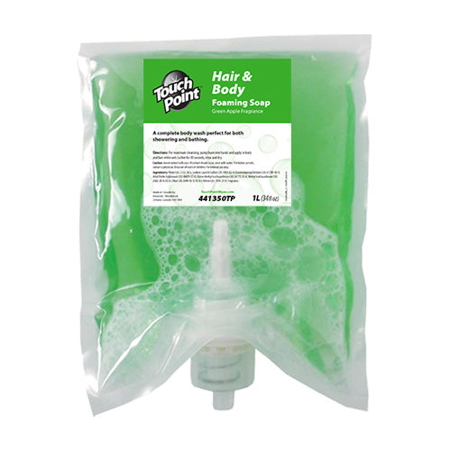 Touch Point® Hair & Body Foaming Soap, 34 fl oz, Case of 4 (HOS441350TP)