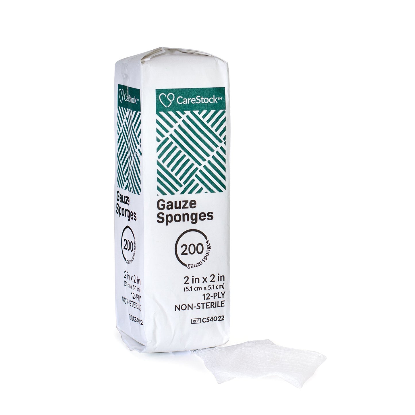 CareStock™ Gauze Sponge 2 X 2 Inch 12-Ply NonSterile 200 per Pack (1242201_PK)