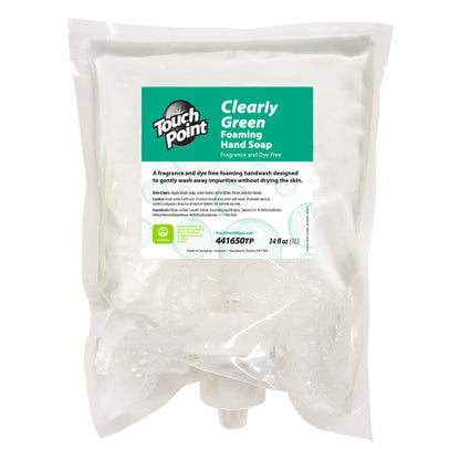 Touch Point® Clearly Green Foaming Hand Soap, 34 fl oz, Case of 4 (HOS441650TP)