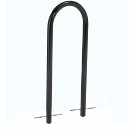 Global Industrial U-Rack Bike Rack, 2-Bike Capacity, Below Ground Mount, Black (WB442804GBK)