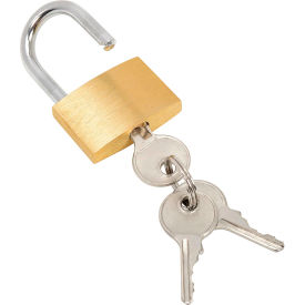 Global Industrial Brass Padlock With 3 Keys - Keyed Differently (WB443232)