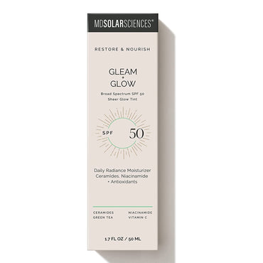MDSolarsciences™ Gleam + Glow SPF50 Facial Moisturizer with Sunscreen 1.7 oz. Tube Scented Cream (1230944_EA)