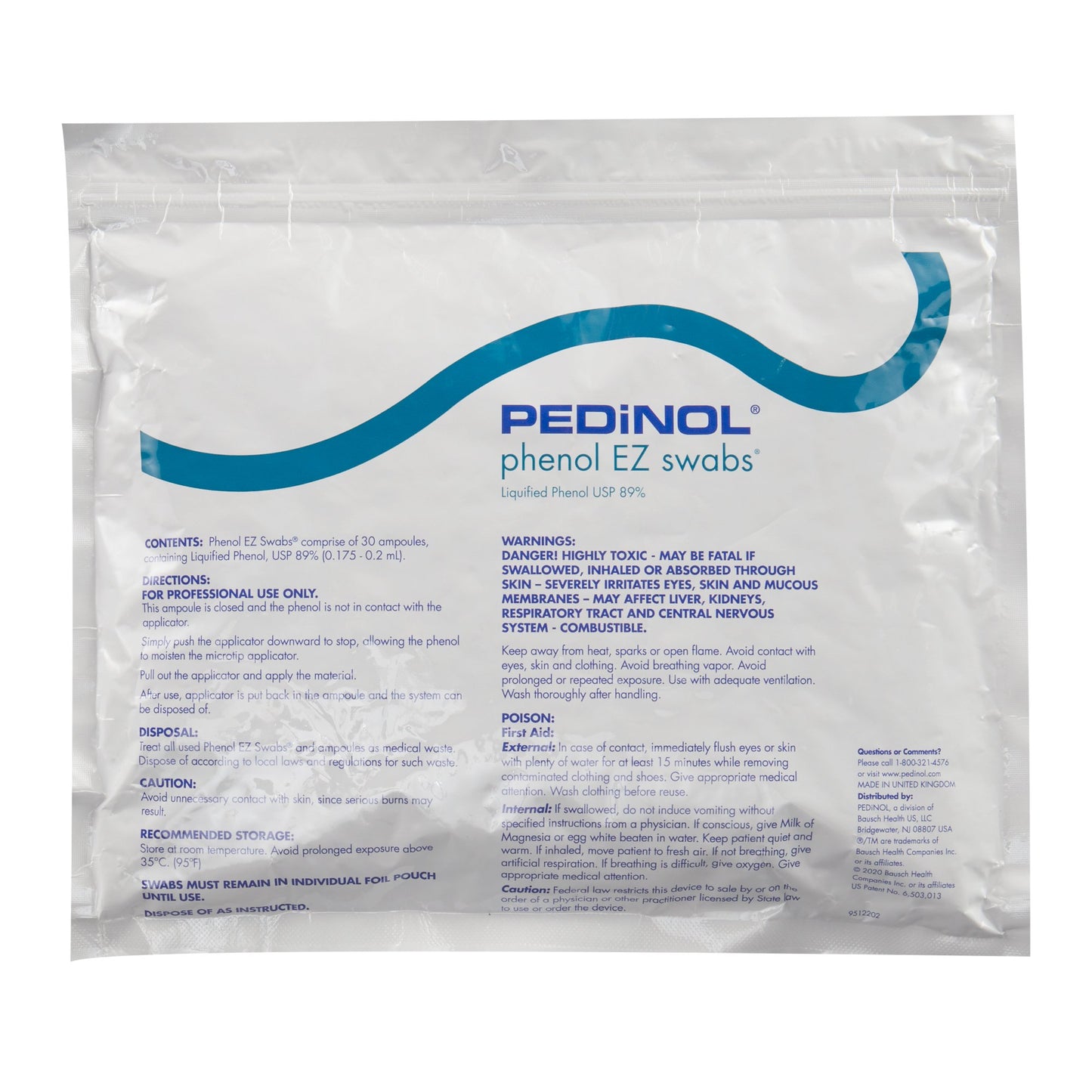 Phenol EZ Swab® Phenol Liquid 89% Liquid 30 Swabs (1207869_CT)