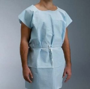 Graham Medical Products Patient Exam Gown Medium / Large Blue Disposable (162226_CS)