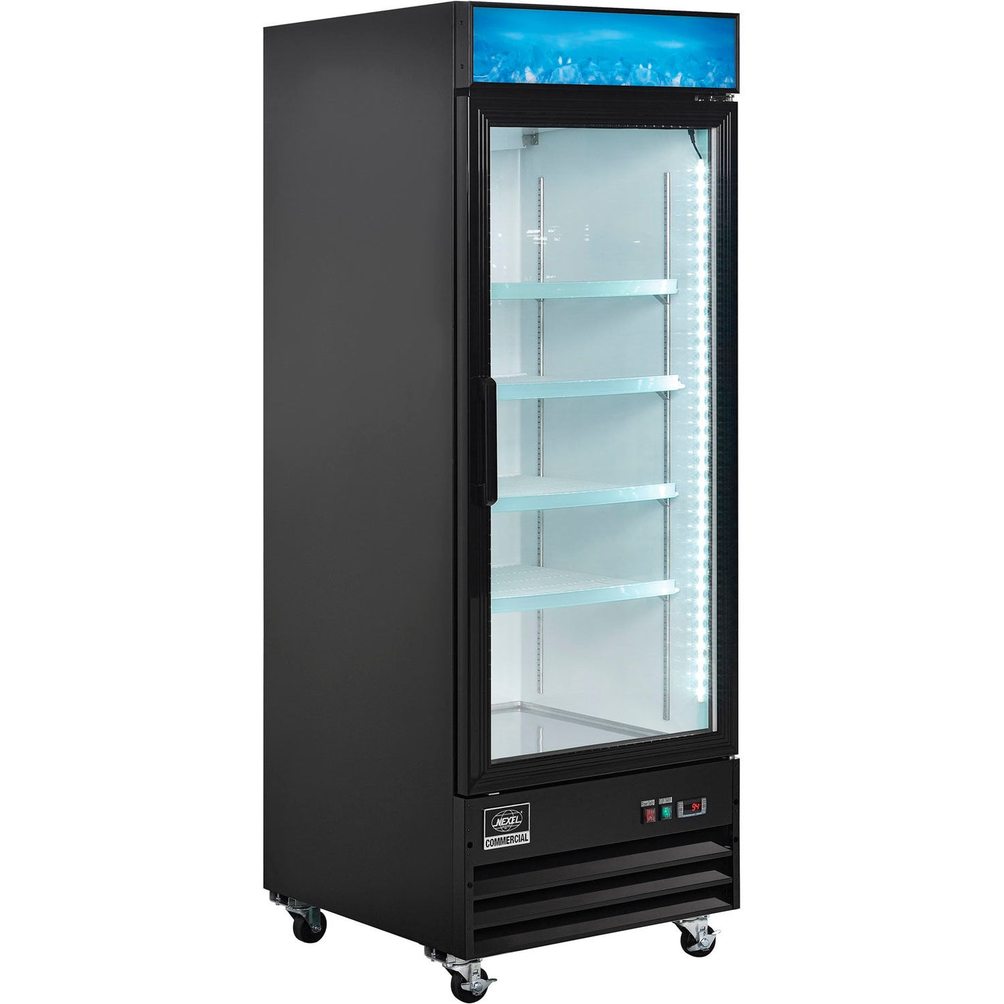 Global Industrial Nexel Merchandiser Refrigerator, 1 Glass Door, 23 Cu. Ft. (WB243005)