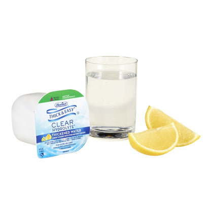 Thick & Easy® Hydrolyte® Thickened Water 4 oz. Portion Cup Lemon Flavor Liquid IDDSI Level 2 Mildly Thick (584160_CS)