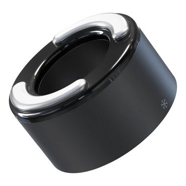 TheraFace Hot and Cold Rings - Black Hand-Held Face Massager & Cleanser Attachment 1 Hot Ring, 1 Cold Ring, Travel Pouch (1248586_EA)