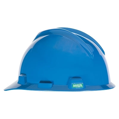 MSA V-Gard® 500 Protective Caps and Hats, 4 Point Fas-Trac, Vented Cap, Blue (454-10034019)