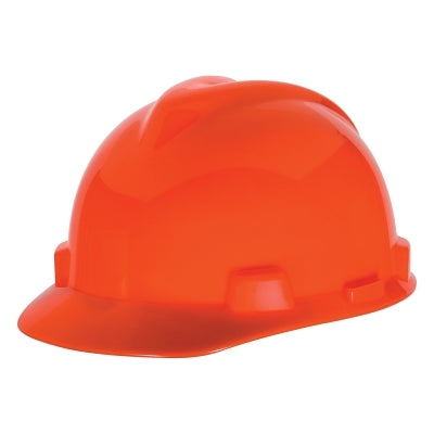 MSA V-Gard 500 Protective Caps, 4 Point Fas-Trac, Hi-Viz Orange (454-10034026)