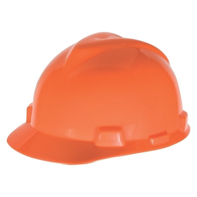 MSA V-Gard® 500 Protective Caps and Hat, 6 Point Ratchet, Hi-Viz Orange (454-10034035)