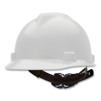 MSA V-Gard® Slotted Hard Hat Cap, 1-Touch® Suspension, White (454-10057441)