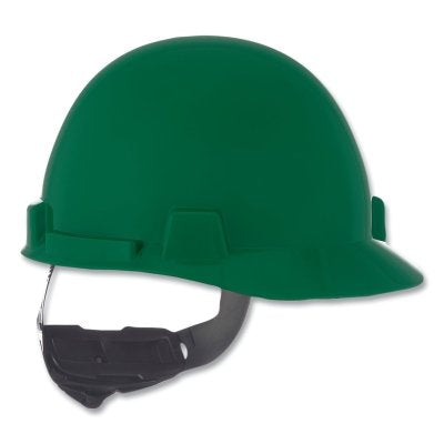 MSA SmoothDome® Slotted Hard Hat Cap Style, 4-Point Fast-Trac® III, Green (454-10074072)