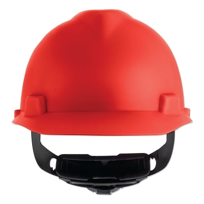 MSA V-Gard® Cap-Style Hard Hat with Fas-Trac® III Suspension, Matte, Red (454-10203086)