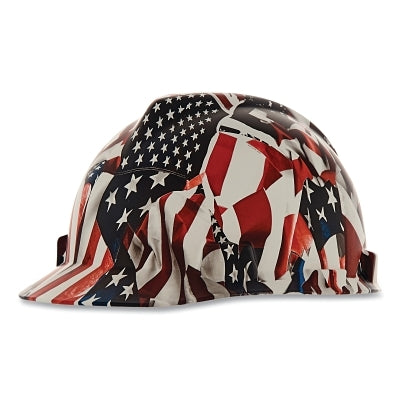 MSA V-Gard® Hydro Dip Finish Slotted Cap/Hat Assembly, Fas-Trac® III Suspension, One Nation, for Caps Only (454-10204771)
