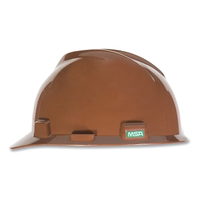 MSA V-Gard® Protective Cap-Style Hard Hat, Slotted, Staz-On® Suspension, Standard Size, Brown, 20 EA/CS (454-464658)