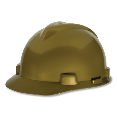 MSA V-Gard® Protective Cap-Style Hard Hat, Slotted, Staz-On® Suspension, Standard Size, Gold (454-464852)