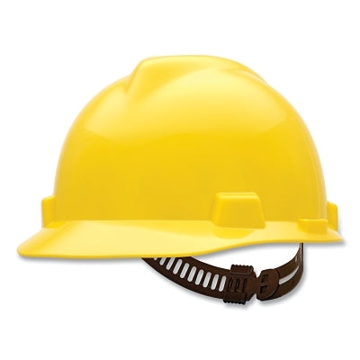 MSA V-Gard® Protective Cap-Style Hard Hat, Slotted, Staz-On® Suspension, Small Size, Yellow, 20 EA/CS (454-466356)