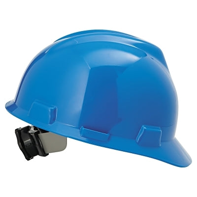 MSA V-Gard® Protective Cap-Style Hard Hat, Slotted, Fas-Trac® III Suspension, Standard Size, Blue (454-475359)