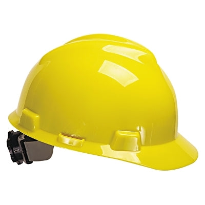 MSA V-Gard® Protective Cap-Style Hard Hat, Slotted, Fas-Trac® III Suspension, Standard Size, Yellow (454-475360)