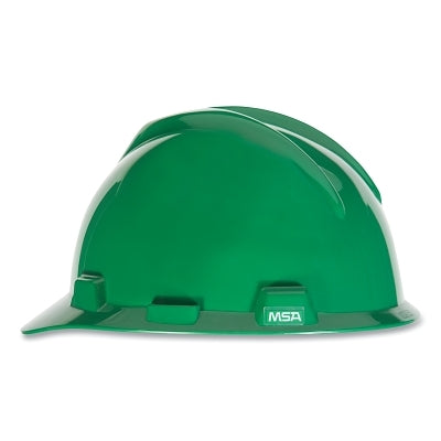 MSA V-Gard® Protective Cap-Style Hard Hat, Slotted, Fas-Trac® III Suspension, Standard Size, Green (454-475362)