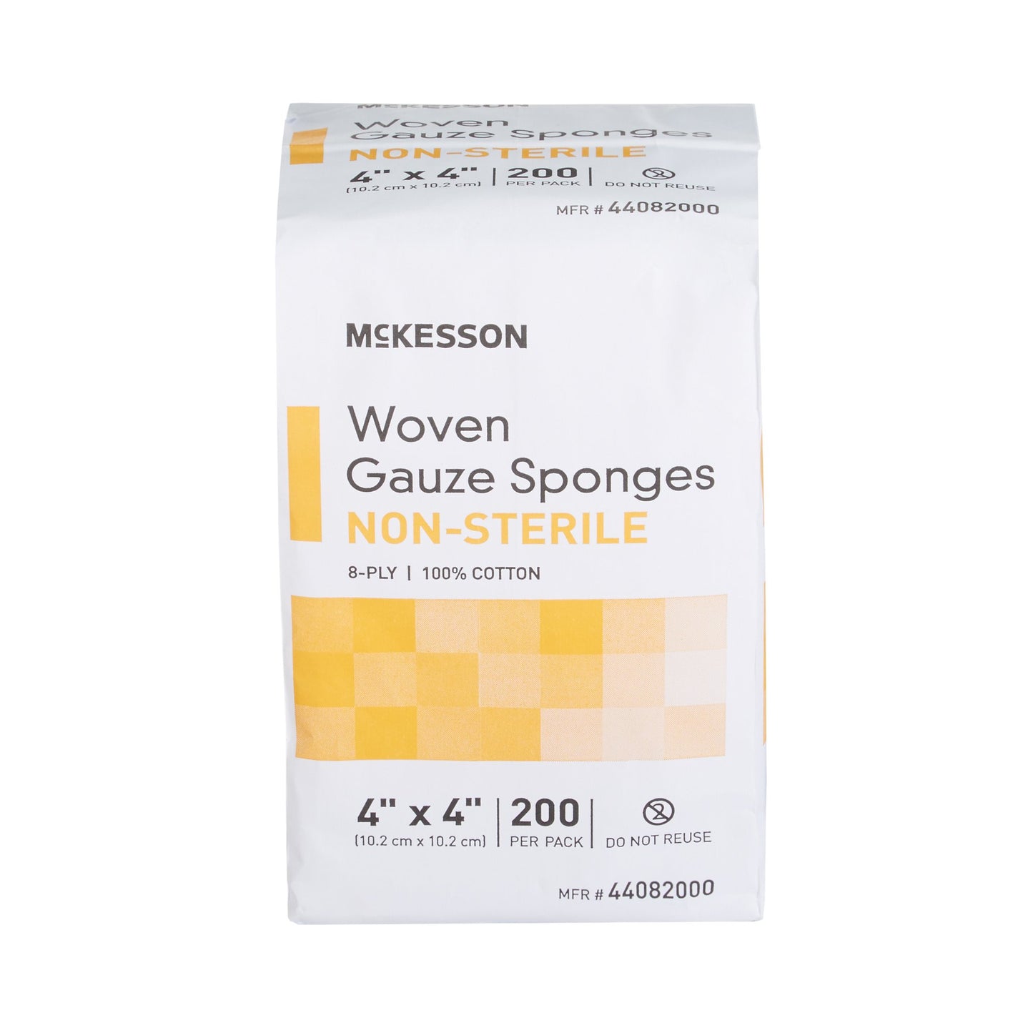 McKesson Gauze Sponge 4 X 4 Inch 8-Ply NonSterile 200 per Pack (440028_CS)