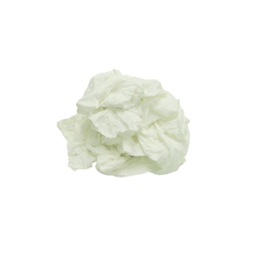 Hospeco® New Bleached & Unwashed White Knits (T-Shirt), 5lb Box (HOS455-05)