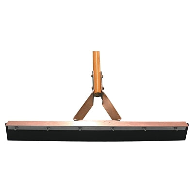 Magnolia Brush Non-Sparking Floor and Driveway Squeegee, Straight with Tapered Handle Socket, 24 in, Black Rubber, Frame Only (455-4124-TP)