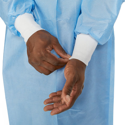 McKesson Protective Procedure Gown One Size Fits Most Blue NonSterile Not Rated Disposable (1247971_CS)