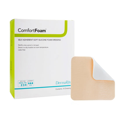 ComfortFoam™ Foam Dressing 3 X 3 Inch Without Border Film Backing Silicone Face Square Sterile (942997_EA)