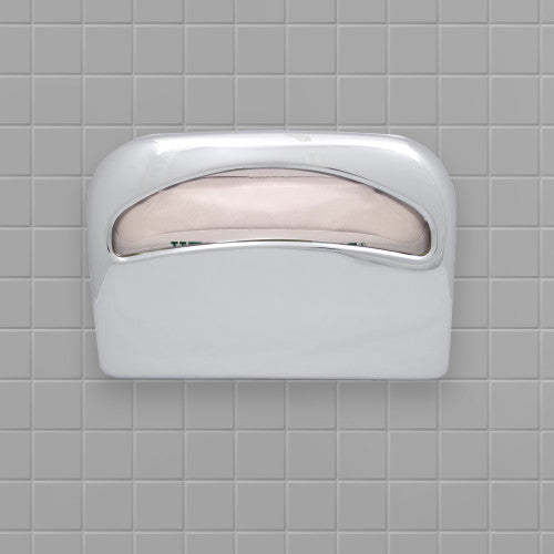 Hospeco® Health Gards® Half-Fold Toilet Seat Cover Dispenser, Chrome, 16.5"x11.5"x2" (HOS45C)