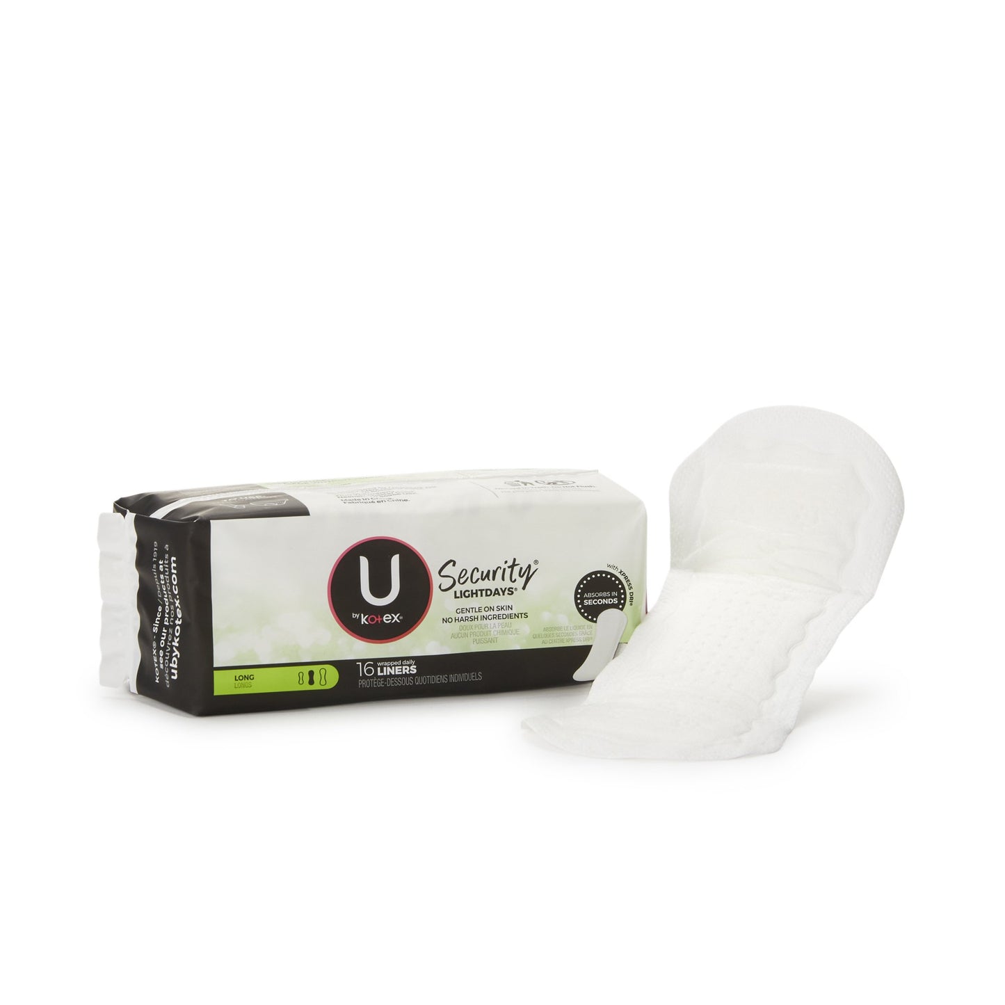 U by Kotex® Security® Panty Liner Regular Absorbency (862787_CS)