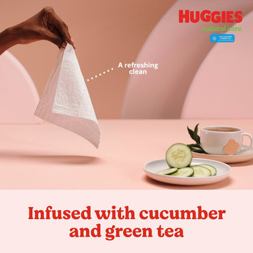 Huggies® Natural Care™ Refreshing Baby Wipe Soft Pack Cucumber / Green Tea Scent 560 Count (1160312_CS)