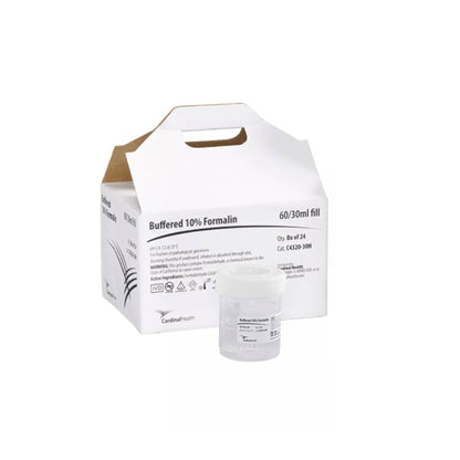 Handi Pack Prefilled Formalin Container 30 mL Fill in 60 mL (2 oz.) Screw Cap Warning Label / Patient Information NonSterile (1006103_BX)