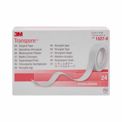 3M™ Transpore™ Medical Tape Transparent 1/2 Inch X 10 Yard Plastic NonSterile (5761_CS)