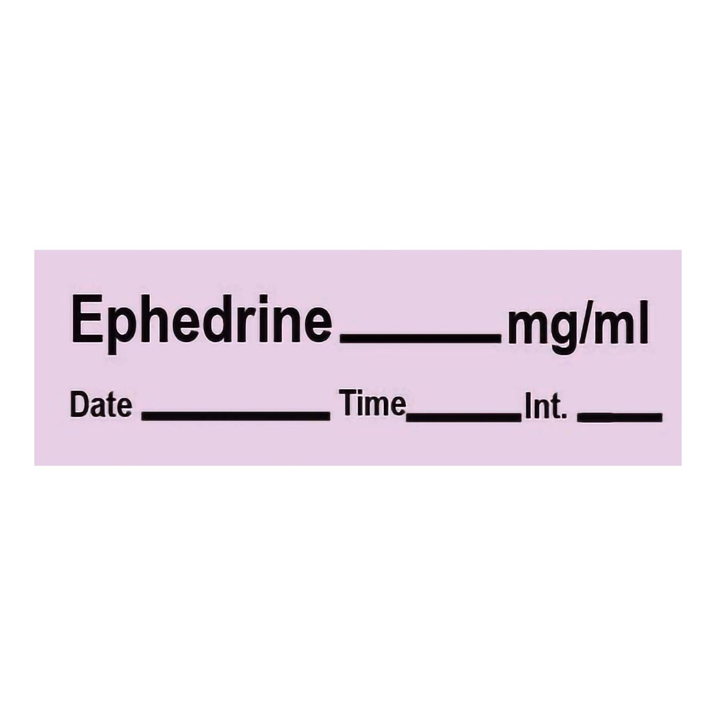 Timemed Drug Label Anesthesia Label EPHEDrine_mg/mL Date_Time_In_ Violet 1/2 X 1-1/2 Inch (173550_RL)