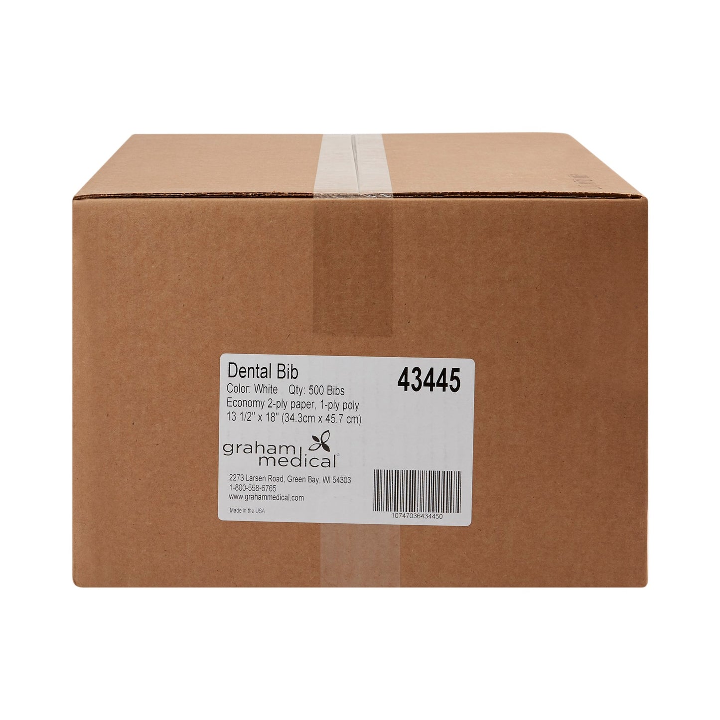 graham medical® Dental Bib 13-1/2 W X 18 L Inch White NonSterile (853587_CS)