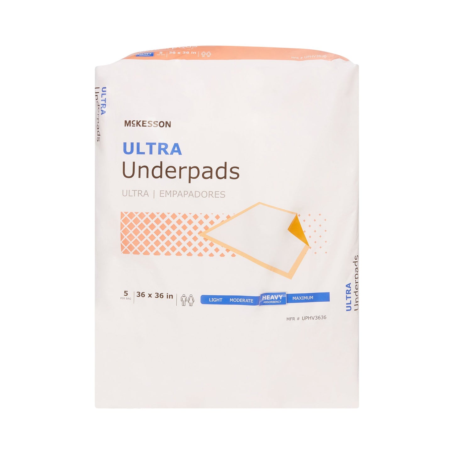 McKesson Ultra Disposable Underpad 36 X 36 Inch Fluff / Polymer Heavy Absorbency (724038_BG)
