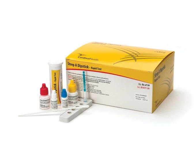 Cardinal Health™ Respiratory Test Kit Strep A Test 50 Tests CLIA Waived (1006731_BX)