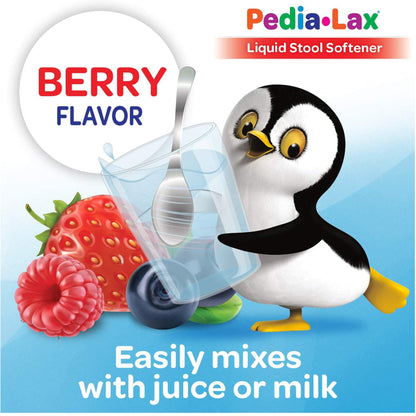Pedia-Lax® Stool Softener Fruit Punch Flavor Liquid 4 oz. 50 mg / 15 mL Strength Docusate Sodium (738525_EA)