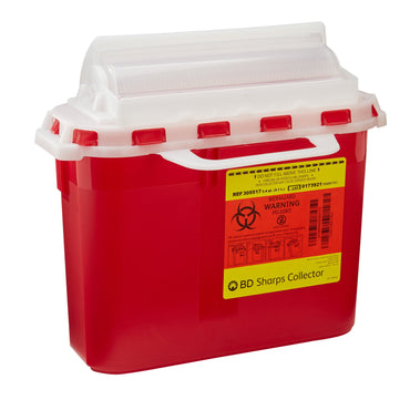 BD™ Sharps Container Red Base 12 H X 12 W X 4-4/5 D Inch Horizontal Entry 1.35 Gallon (371481_CS)