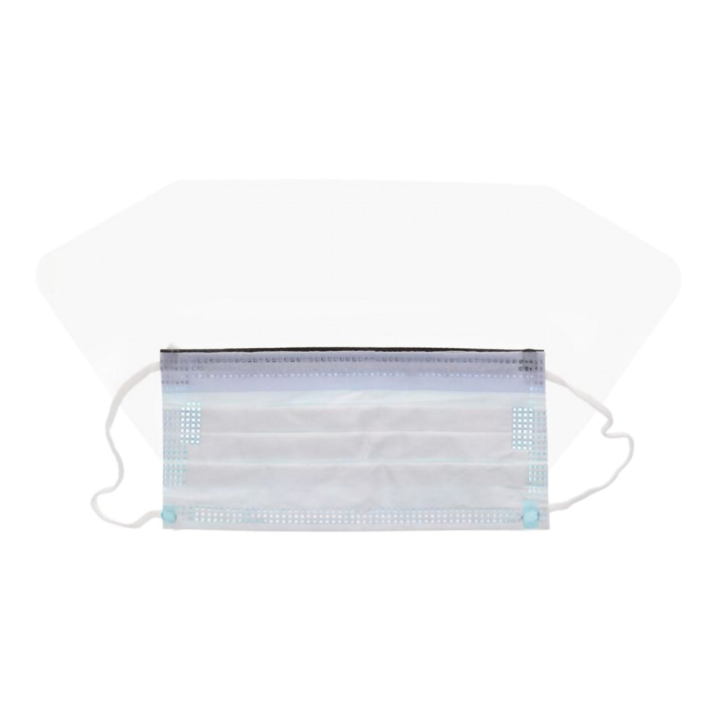 Cardinal Health™ Procedure Mask with Eye Shield Anti-fog Foam ASTM Level 3 Earloops One Size Fits Most (296230_CS)
