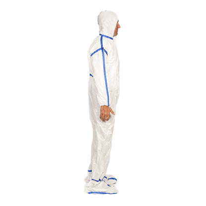 TrueCare Biomedix Cleanroom Coverall with Hood and Boot Covers X-Large White Disposable Sterile (1148645_CT)
