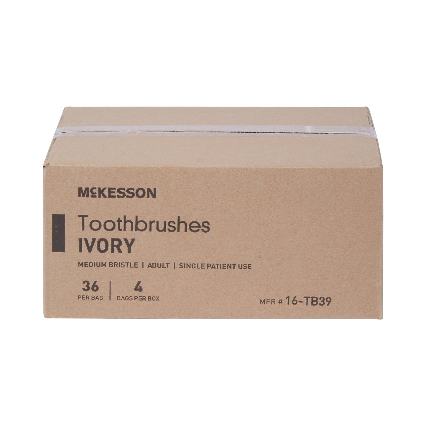 McKesson Toothbrush Ivory Adult Medium (472584_EA)