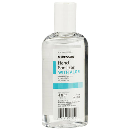 McKesson Hand Sanitizer with Aloe 4 oz. Ethyl Alcohol Gel Bottle (953790_CS)