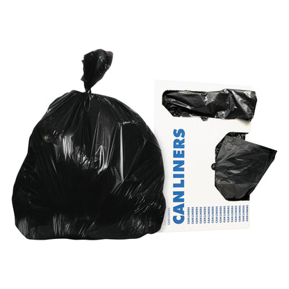 Heritage™ X-Liner™ Trash Bag 60 gal. Black Reprocessed Resin 2 mil 38 X 58 Inch Star Seal Bottom Flat Pack (741372_CS)