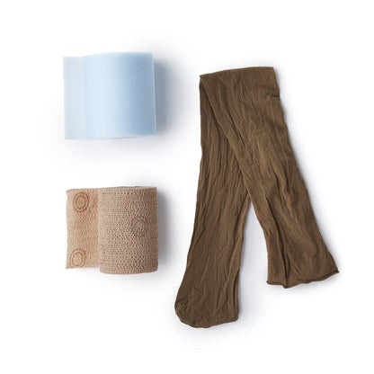 CoFlex® TLC with Indicators 2 Layer Compression Bandage System 4 Inch X 3-2/5 Yard / 4 Inch X 5-1/10 Yard Self-Adherent / Pull On Closure Tan NonSterile 35 to 40 mmHg (785364_CS)
