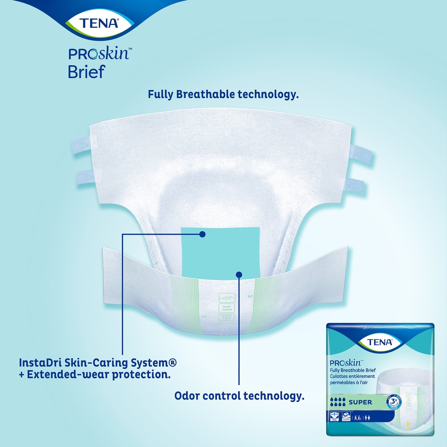 TENA ProSkin™ Super Unisex Adult Incontinence Brief X-Large Disposable Heavy Absorbency (628594_BG)